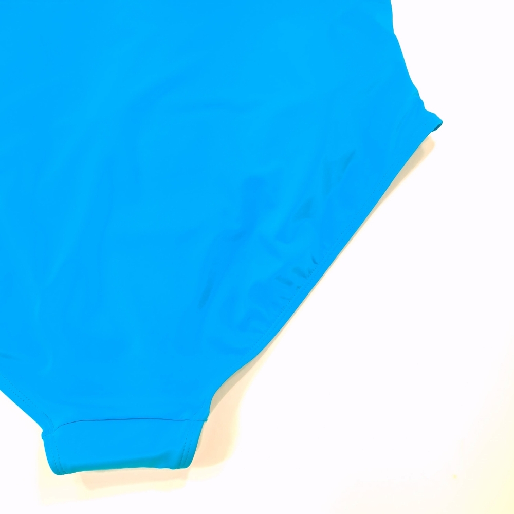 NWOT Swimsuits for All x Kim Gravel Fringe One-Piece Swimsuit Calypso Blue - 22W - Picture 8 of 12